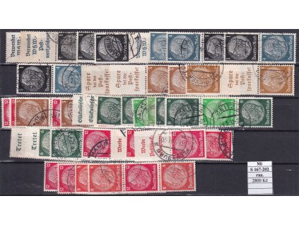 Deutsches Reich Mi S 167-202 razítkované