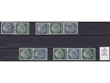 Deutsches Reich Mi S 215-8 razítkované