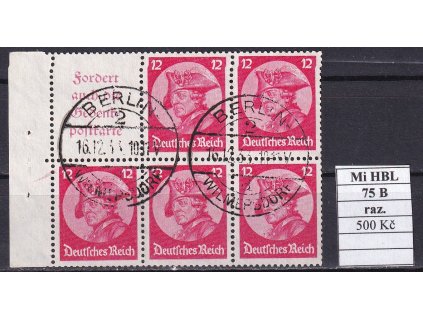 Deutsches Reich Mi HBL 78 B razítkované