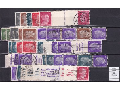 Deutsches Reich A.H. 1941 komplet soutisky razítkované