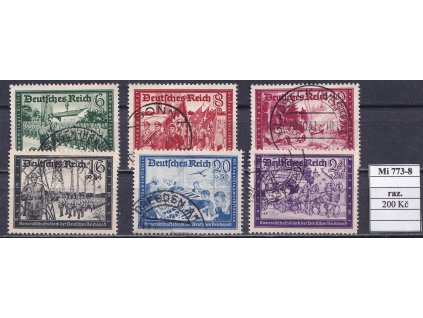 Deutsches Reich Mi 773-8 razítkované