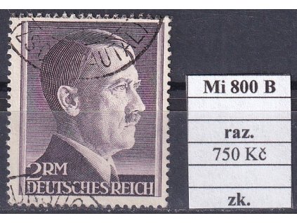 Deutsches Reich Mi 800 B razítkované zkoušené
