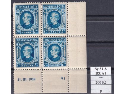 Slovenský stát Sy 31 A DZ A1 P svěží