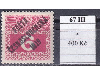 ČSR I 67 III po nálepce