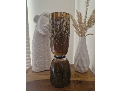 Luxusní oboustranná váza z foukaného skla
