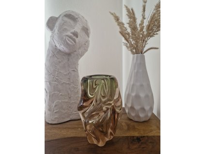 Nádherná váza z hutního skla "Vrtule" -J. Hospodka