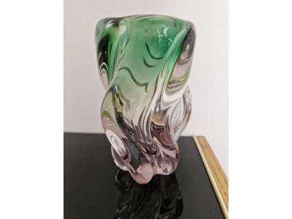 Nádherná váza z hutního skla "Vrtule" - J. Hospodka