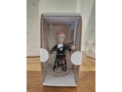 Figurka houslistu z foukaného skla - Jaroslav Brychta