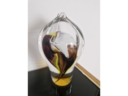 Váza z hutního skla Paví pero - Jiří Šuhájek