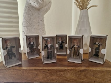 Kvintet + dirigent - figurky z foukaného skla - ŽBS