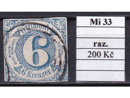 Thurn und Taxis Mi 33 razítkované
