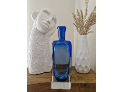 Kobaltová váza z hutního skla - Jiří Vinklárek