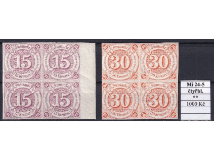 Thurn und Taxis Mi 24-5 čtyřbloky svěží
