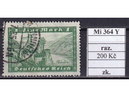 Deutsches Reich Mi 364 Y razítkované zkoušené