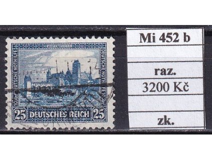 Deutsches Reich Mi 452 b razítkované zkoušené