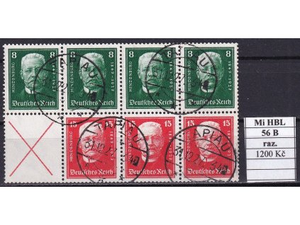 Deutsches Reich Mi HBL 56 B razítkované