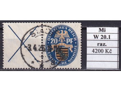 Deutsches Reich Mi W 20.1 razítkované