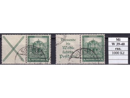 Deutsches Reich Mi W 39-40 razítkované