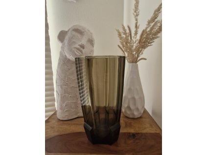 Art Deco váza z lisovaného skla - Rudolf Schroter