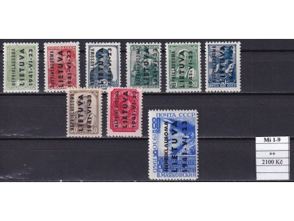 Lietuva Mi 1-9 svěží