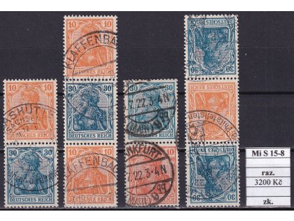Deutsches Reich Mi S 15-8 razítkované zkoušené