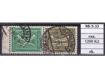 Deutsches Reich Mi S 33 razítkované zkoušené