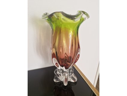 Nádherná váza z hutního skla - Josef Hospodka