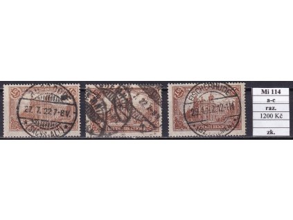 Deutsches Reich Mi 114 a-c razítkované zkoušené