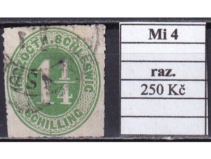 Schleswig-Holstein Mi 4 razítkované