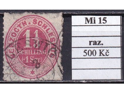 Schleswig-Holstein Mi 15 razítkované