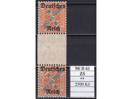 Deutsches Reich Mi D 61 ZS svěží
