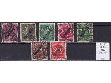 Deutsches Reich Mi D 75-81 razítkované zkoušené