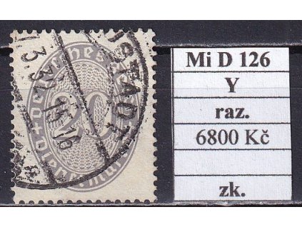 Deutsches Reich Mi D 126 Y razítkované zkoušené