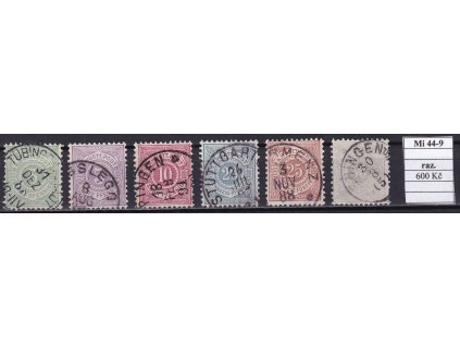 Wurttemberg Mi 44-9 razítkované