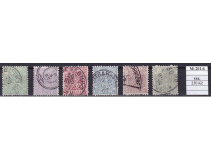 Wurttemberg Mi 201-6 razítkované