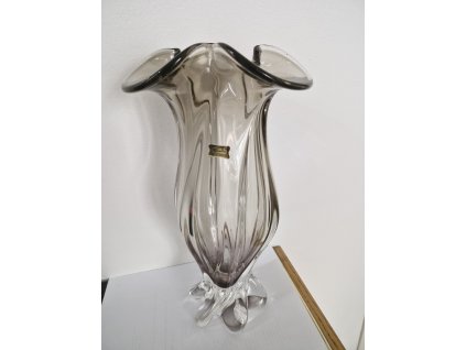 Luxusní dvoubarevná váza z hutního skla - EGERMANN