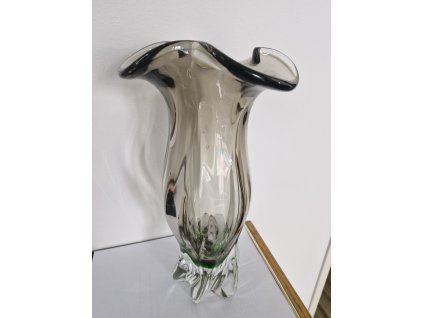 Luxusní dvoubarevná váza z hutního skla - Egermann