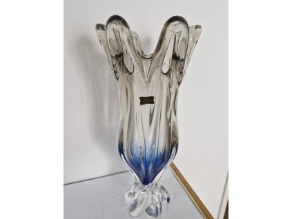 Luxusní dvoubarevná váza z hutního skla - Egermann