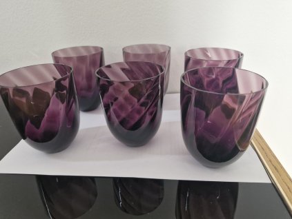 Sada 6 skleniček z foukaného skla - kolekce NEMO