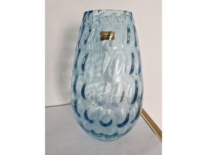 jemně modrá váza z foukaného skla - kolekce NEMO