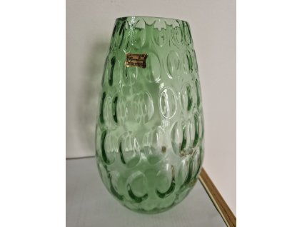 Zelená váza z foukaného skla - kolekce NEMO