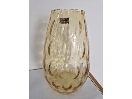 Jantarová váza z foukaného skla - kolekce NEMO