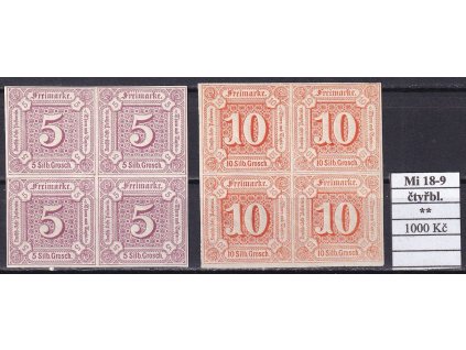 Thurn und Taxis Mi 18-9 čtyřbloky svěží