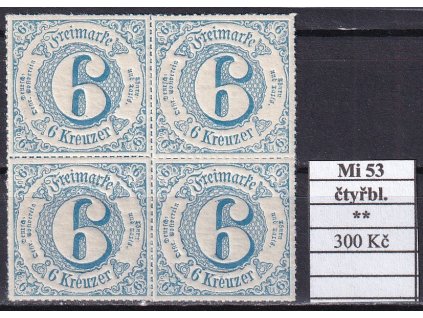 Thurn und Taxis Mi 53 čtyřblok svěží