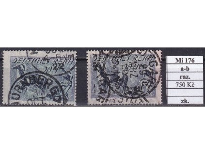 Deutsches Reich Mi 176 a-b razítkované zkoušené