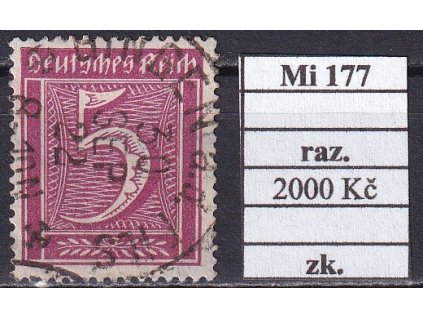 Deutsches Reich Mi 177 razítkované zkoušené