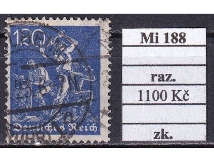 Deutsches Reich Mi 188 razítkované zkoušené