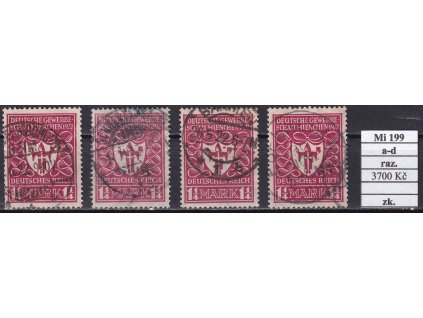 Deutsches Reich Mi 199 a-d razítkované zkoušené