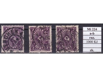 Deutsches Reich Mi 224 a-b razítkované zkoušené