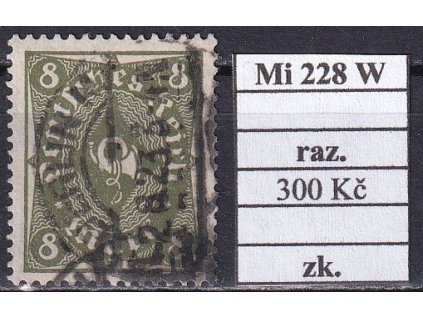 Deutsches Reich mi 228 W razítkované zkoušené